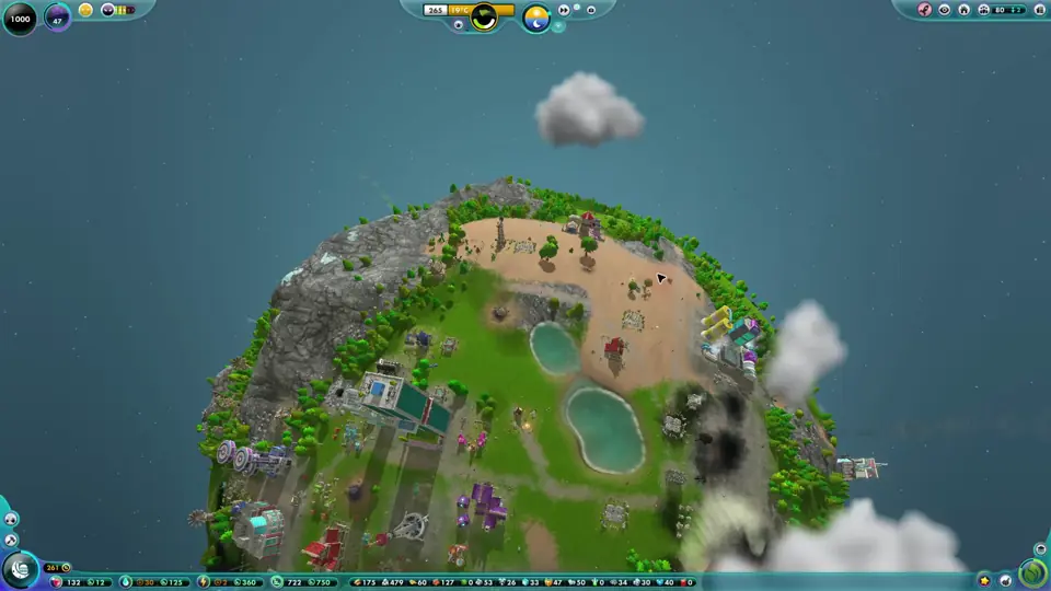 Планета в The Universim, которой управляет агент
