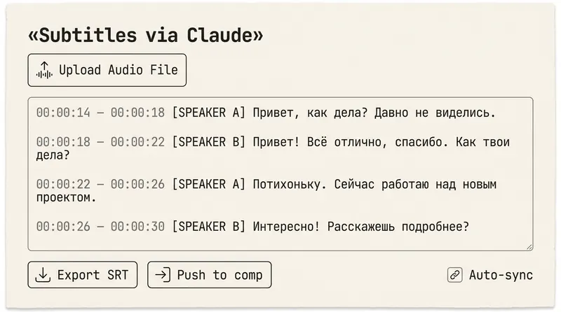 UI: Плагин для After Effects